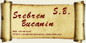 Srebren Bučanin vizit kartica